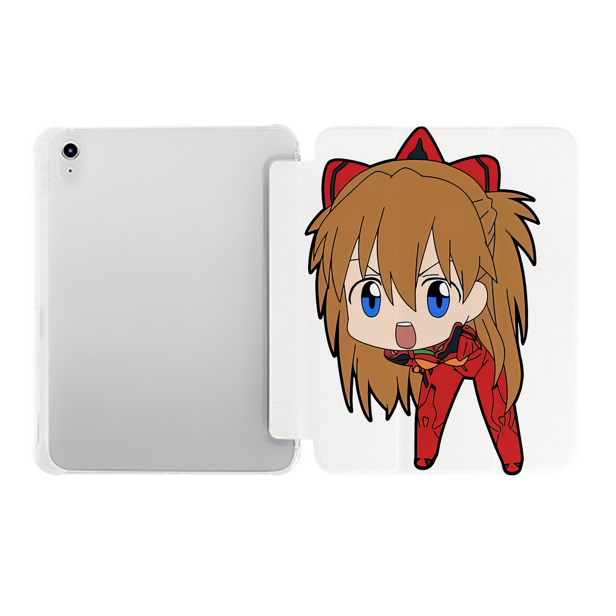 （画像用） EVA 新世紀エヴァンゲリオン IPad ケース ペン収納付き 三つ折りスタンド PUレザー×シリコン 対応機種9.5/10.5/10.9インチ